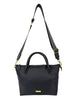 Mel&Co Nylon Satchel Bag With Webbed Strap - Black
