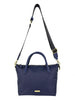 Mel&Co Nylon Satchel Bag With Webbed Strap - Navy