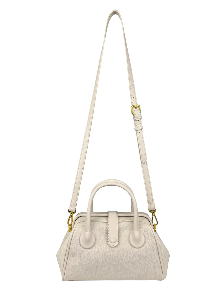 Mel&Co Petite Crossbody Satchel Bag - Cream