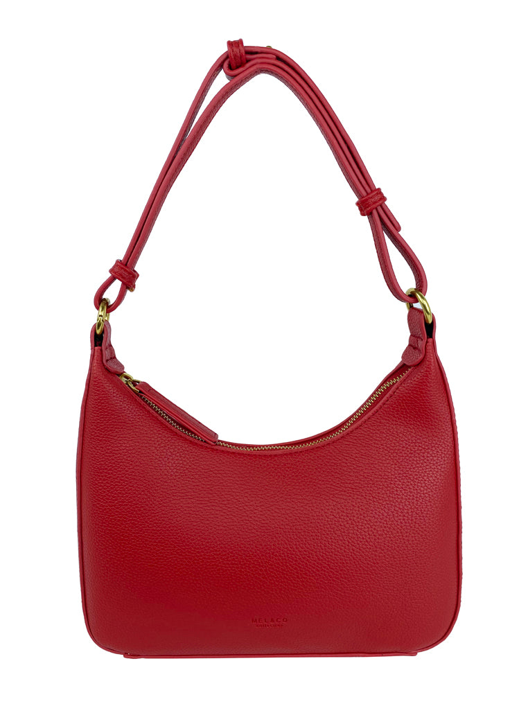 Mel&Co Pebbled Crescent Bag - Red