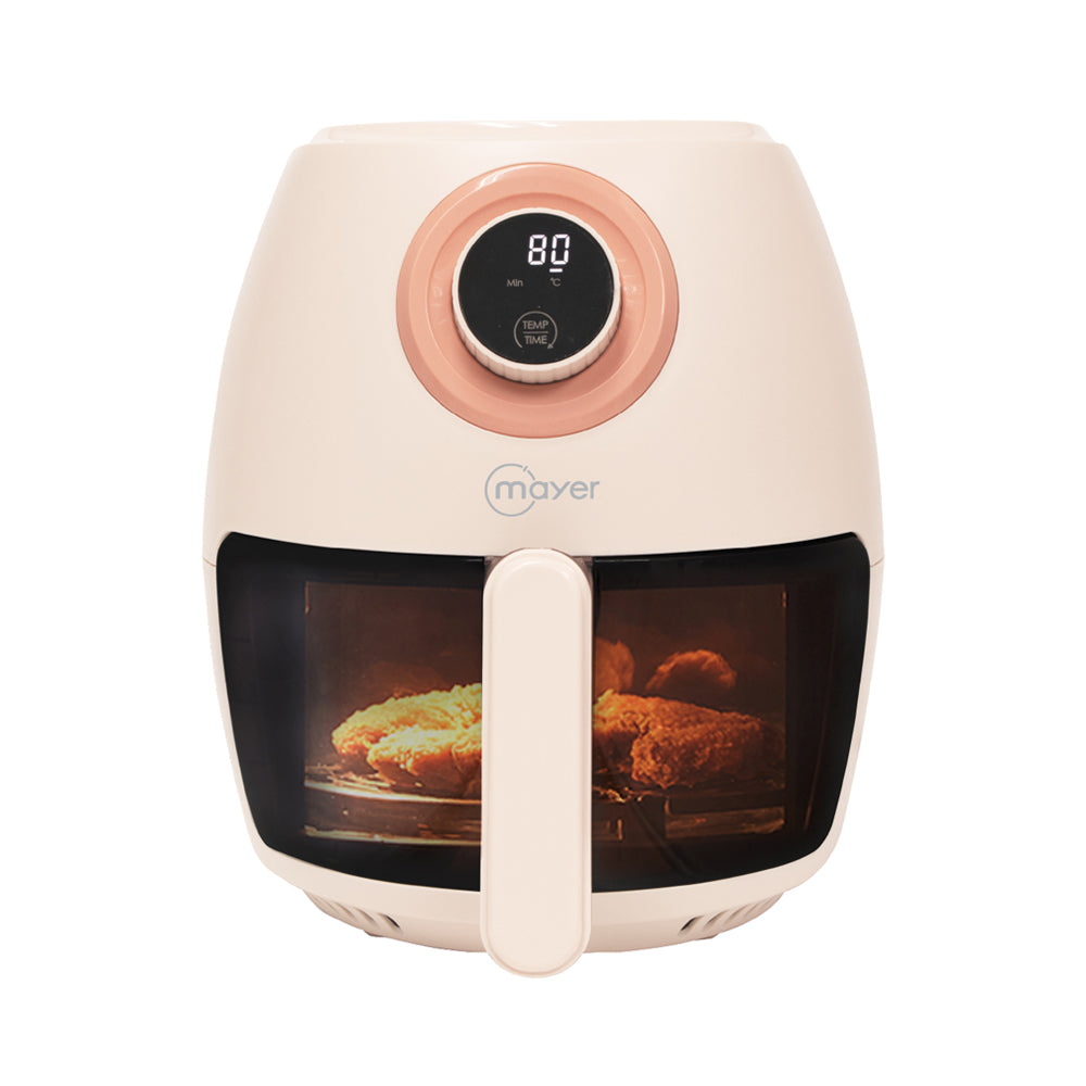 Mayer 3.5L Digital Glass Air Fryer Peach Orange OG Singapore