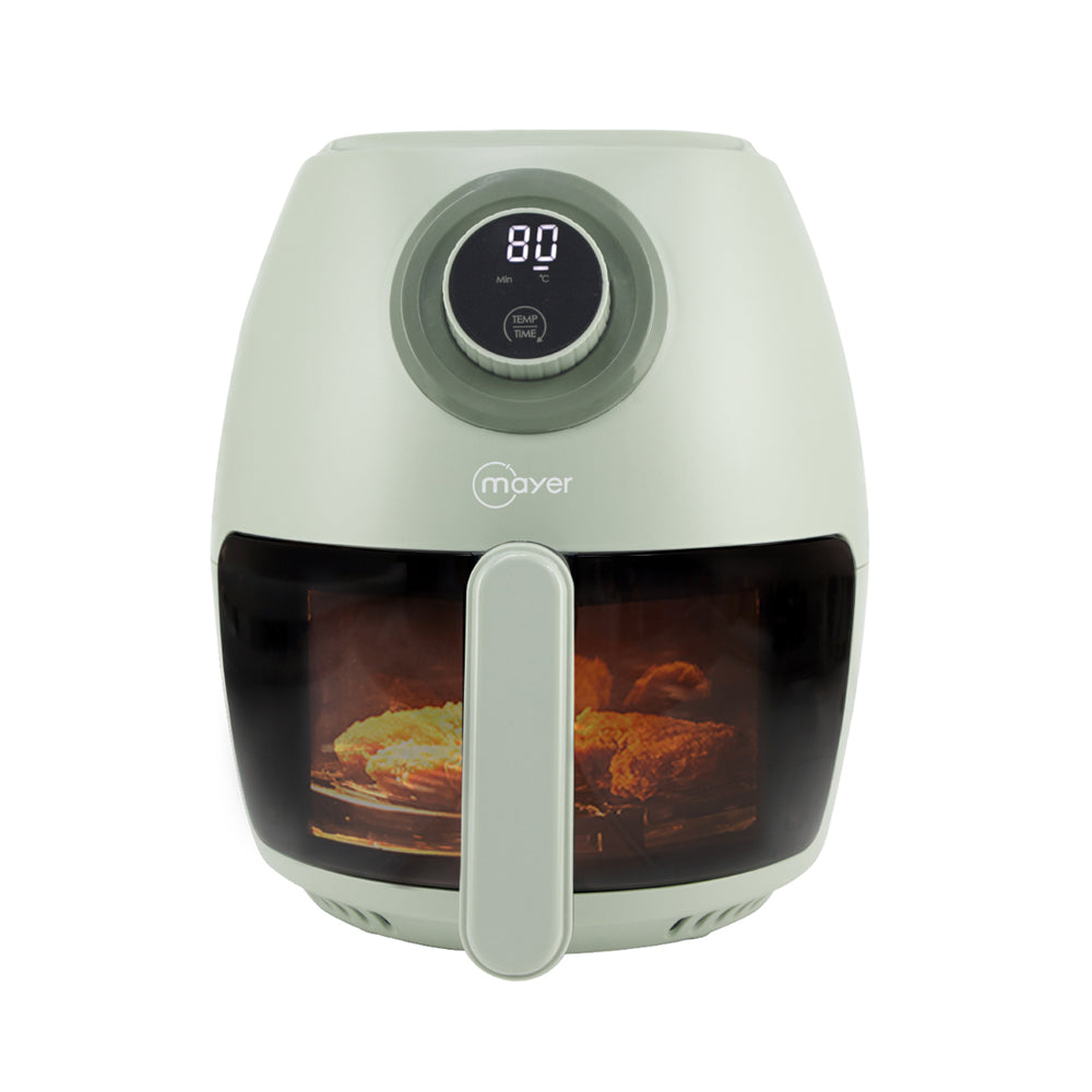 Mayer 3.5L Digital Glass Air Fryer -  Pistachio Green