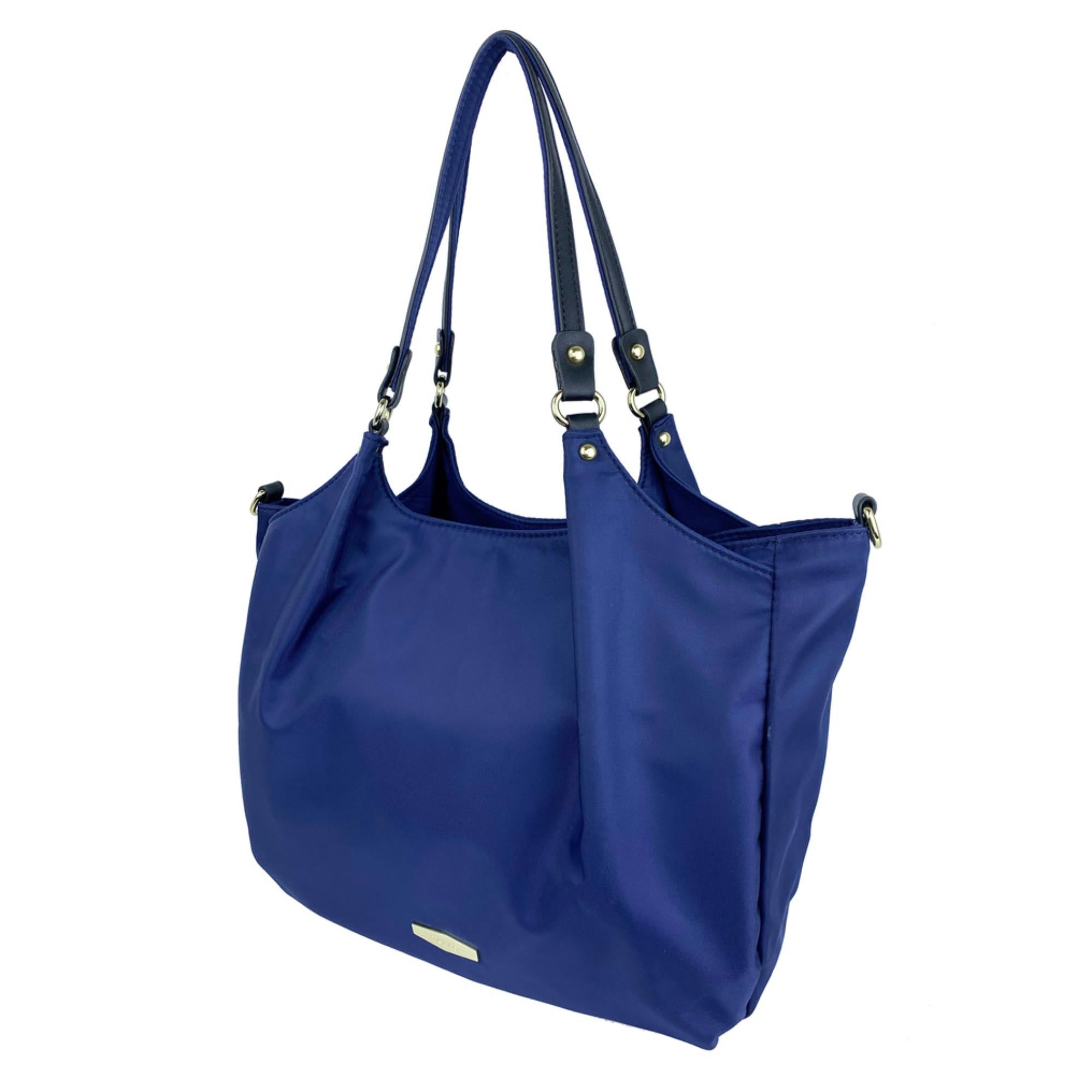 Mel&Co Basic Nylon Round Top Backpack - Navy