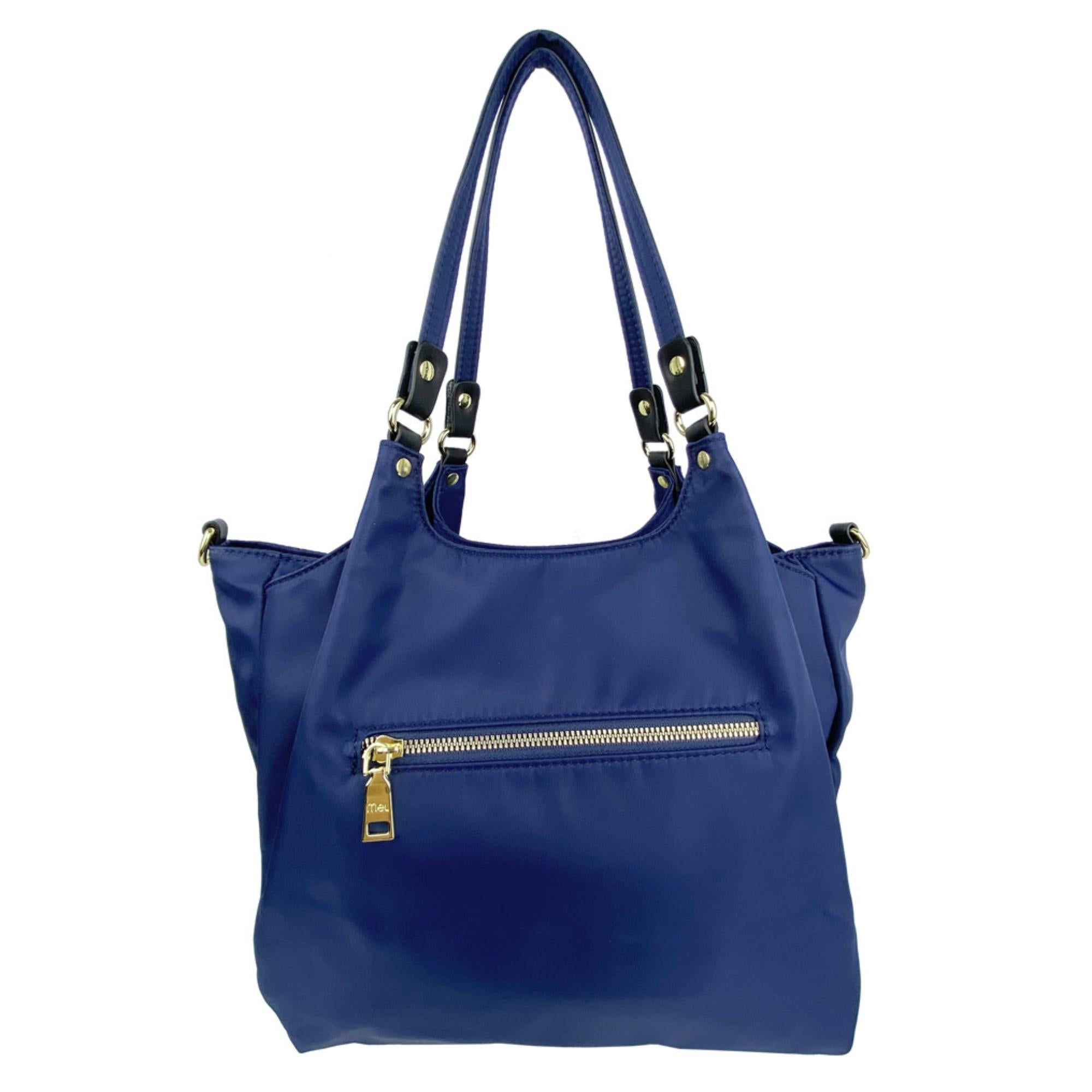 Mel&Co Basic Nylon Round Top Backpack - Navy