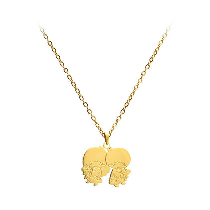 [The Singapore Mint] Sanrio Gold Plated Necklace with Charm - Little Twin Stars (NA39)