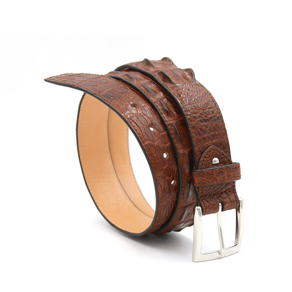SANCHŌ Genuine Crocodile Leather Men's Belt Gold Brown – OG
