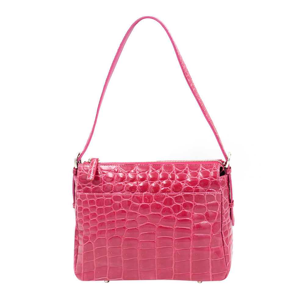 SANCHŌ Genuine Crocodile Leather Shoulder cum Crossbody Bag