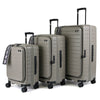 turaco 20" Silent Double-Wheel Expandable Polycarbonate Hard Case Luggage with Anti-Theft Zipper & TSA Lock - Beige
