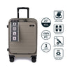 turaco 20" Silent Double-Wheel Expandable Polycarbonate Hard Case Luggage with Anti-Theft Zipper & TSA Lock - Beige