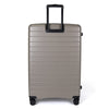 turaco 25" Silent Double-Wheel Expandable Polycarbonate Hard Case Luggage with Anti-Theft Zipper & TSA Lock - Beige