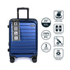 turaco 20" Silent Double-Wheel Expandable Polycarbonate Hard Case Luggage with Anti-Theft Zipper & TSA Lock - Navy Blue