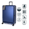 turaco 29" Silent Double-Wheel Expandable Polycarbonate Hard Case Luggage with Anti-Theft Zipper & TSA Lock - Navy Blue