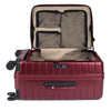 turaco 25" Silent Double Wheel Expandable Polycarbonate Hard Case Luggage with Anti-Theft Zipper & TSA Lock - RED