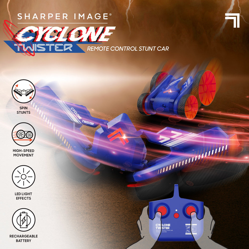 SHARPER IMAGE Cyclon Twister Remote Control Stunt Car