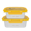 pyrex 2pc Stainless Steel Storage Set with Lid - Snoopy Bold (PX-SS4RT-SPB-SG)