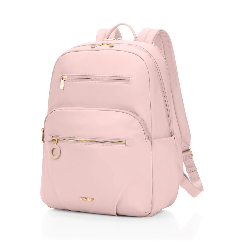 AMERICAN TOURISTER ALIZEE AIMEE Backpack ASR Laptop Rose Beige OG Singapore