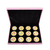 [The Singapore Mint] Sanrio Hello Kitty Zodiac Set (12-in-1) 24K Gold-Plated Color Medallion Festive Pack