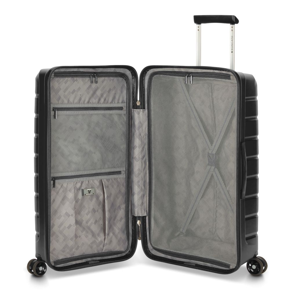 RONCATO 69cm B-Flying Trunk Polypropylene Double-Wheel Hard Case Spinner Luggage - Black