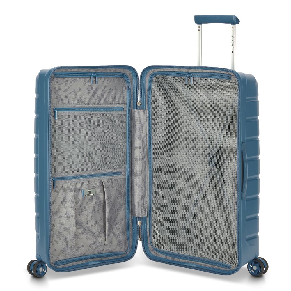 RONCATO 69cm B-Flying Trunk Polypropylene Double-Wheel Hard Case Spinner Luggage - Denis Blue