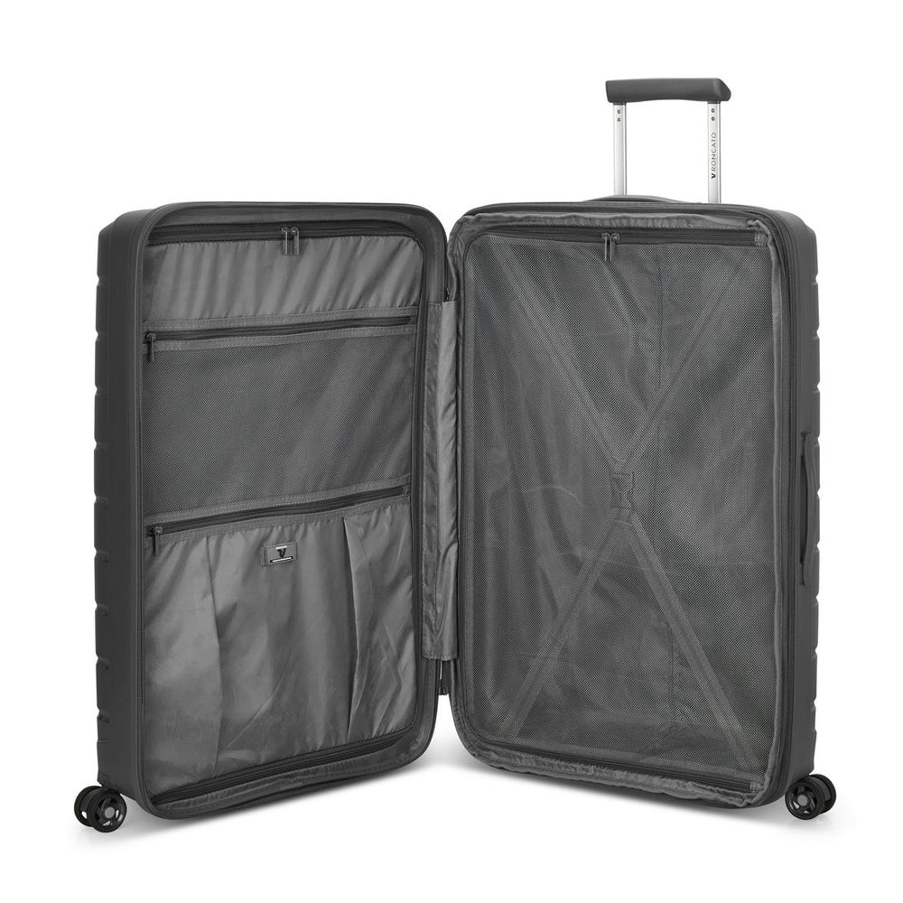 RONCATO 78cm B-Flying Polypropylene Double-Wheel Expandable Hard Case Spinner Luggage - Grey