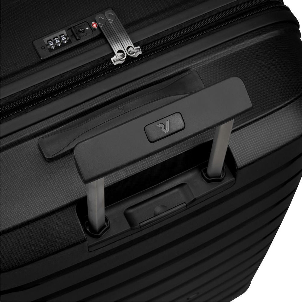 RONCATO 68cm B-Flying Polypropylene Double-Wheel Expandable Hard Case Spinner Luggage - Black