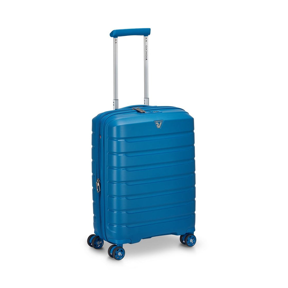 RONCATO 55cm B-Flying Polypropylene Double-Wheel Expandable Hard Case Spinner Luggage - Denim Blue