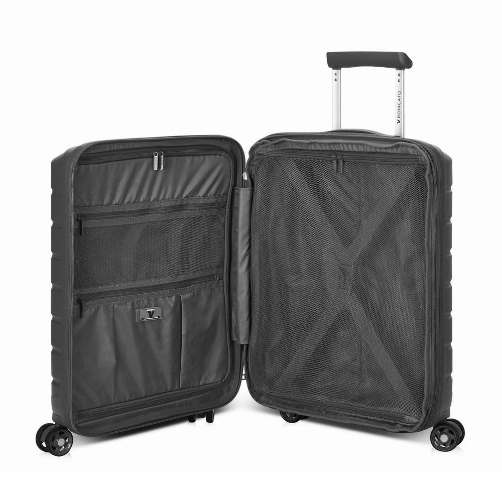 RONCATO 55cm B-Flying Polypropylene Double-Wheel Expandable Hard Case Spinner Luggage - Grey