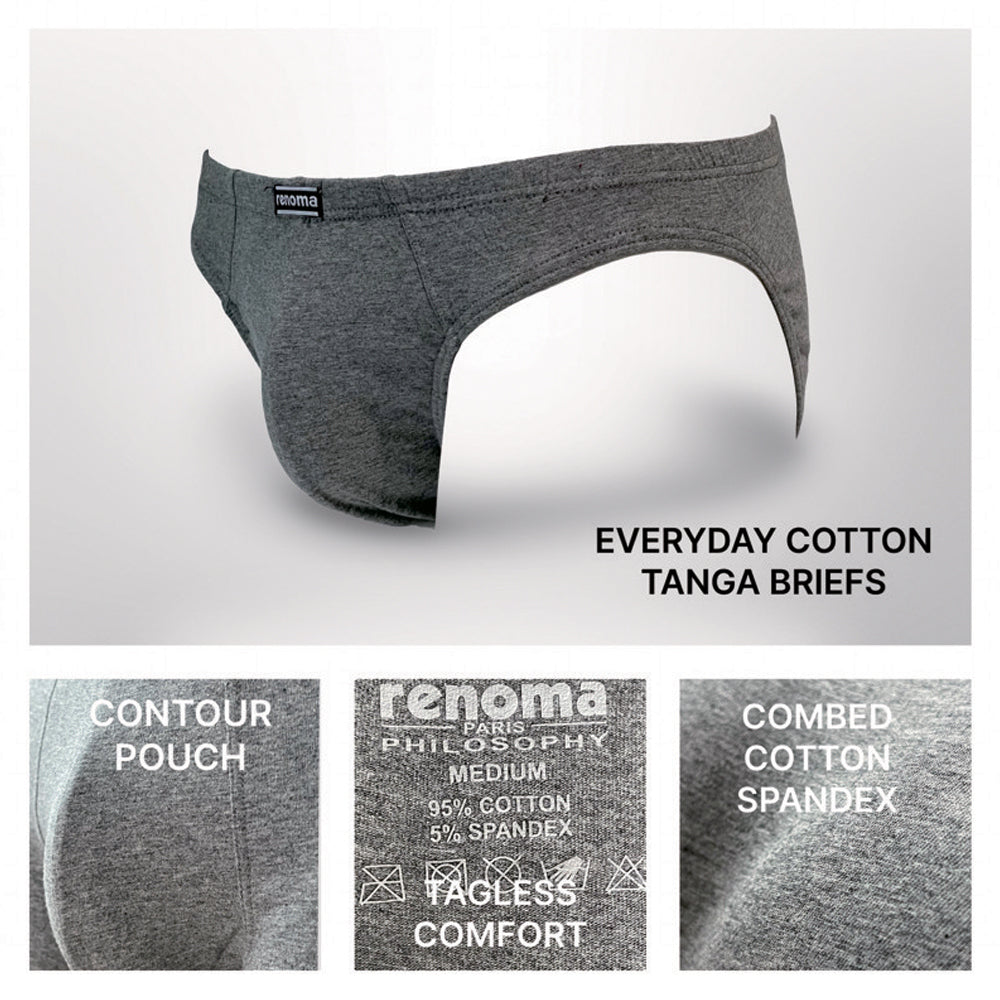 Renoma 365 Tanga Briefs (4-pc pack) - Assorted Colours