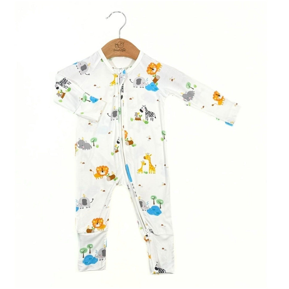 Simply Life Sleepsuit Long-sleeved zipper with folded mittens and footies (SBWR-39AW)