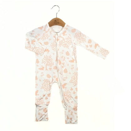 Simply Life Sleepsuit Long-sleeved zipper with folded mittens and footies (SBWR-39VFP)