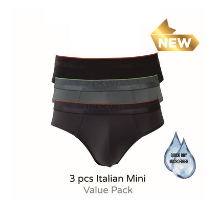 SKINXWEAR Mini Briefs (3-pcs pack) - Assorted Colours