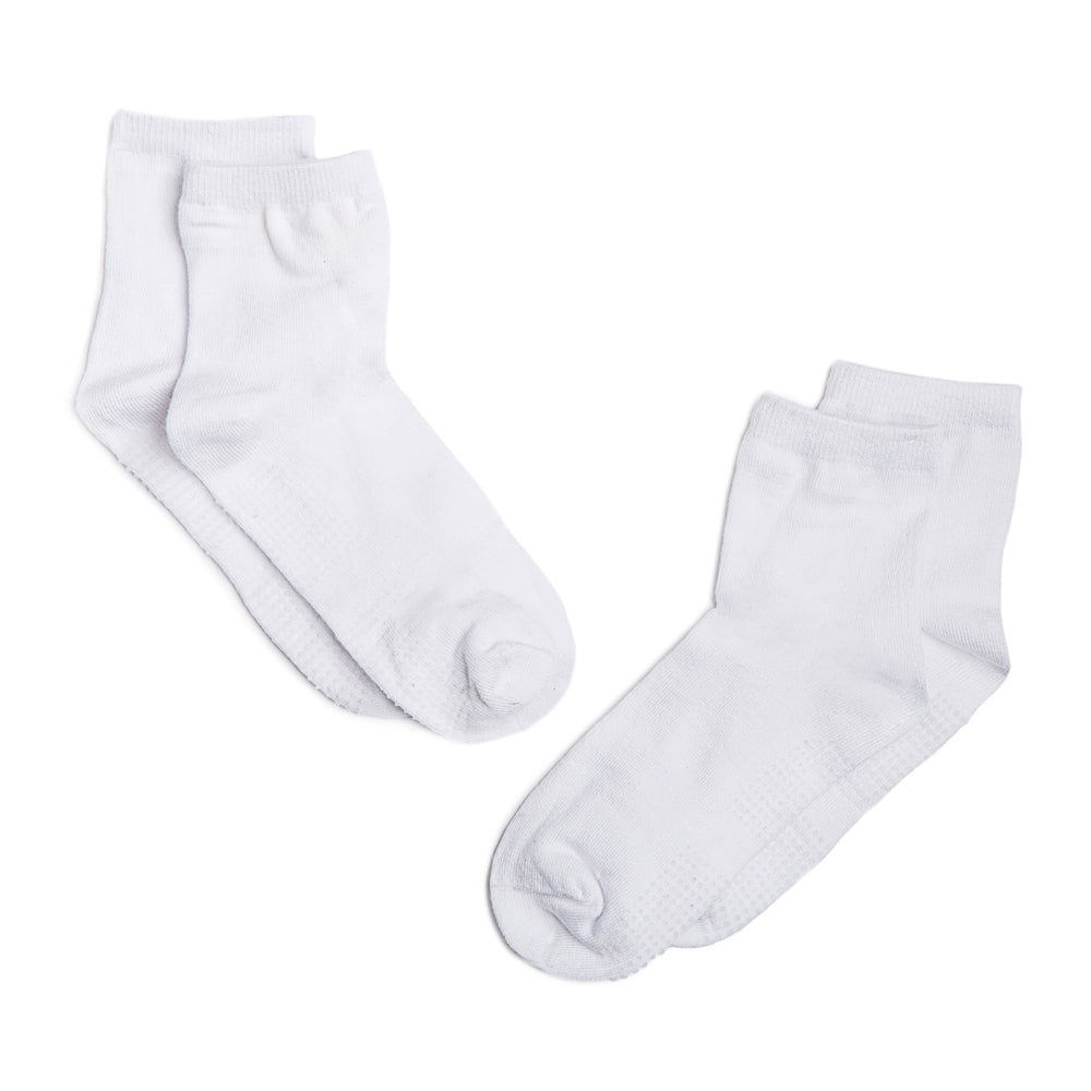 Simply Life Bamboo Anti-Slip White Socks (pack of 2 pairs) (SLSO-1501)