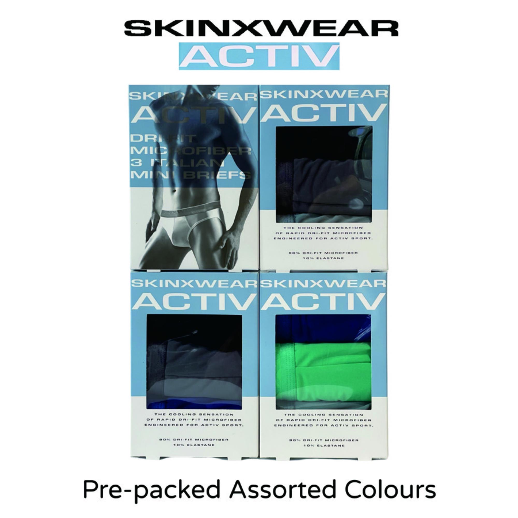 SKINXWEAR Mini Briefs (3-pcs pack) - Assorted Colours