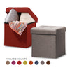 Smart Living Foldable Storage Ottoman - Beige