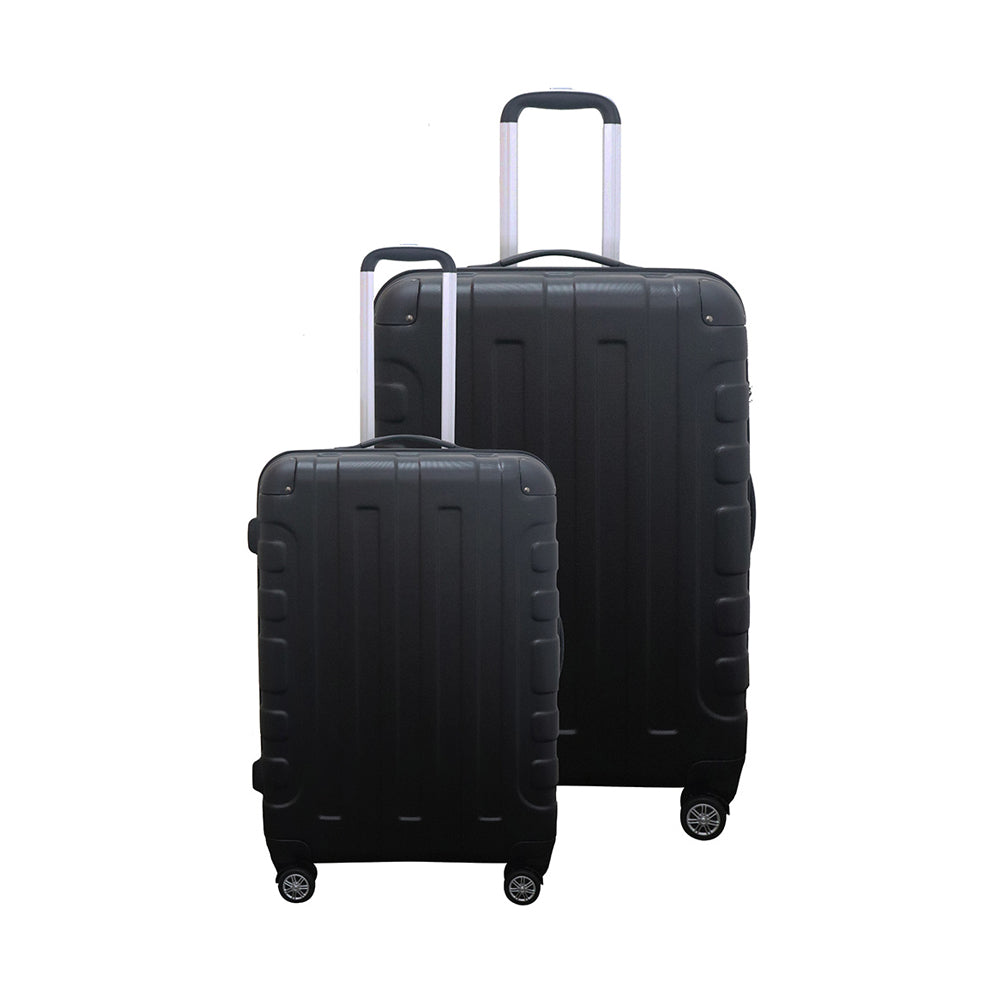 TRAVEL TIME TT-8017 20"+29" Hard Case Spinner Luggage - Expandable, TSA Lock - Black