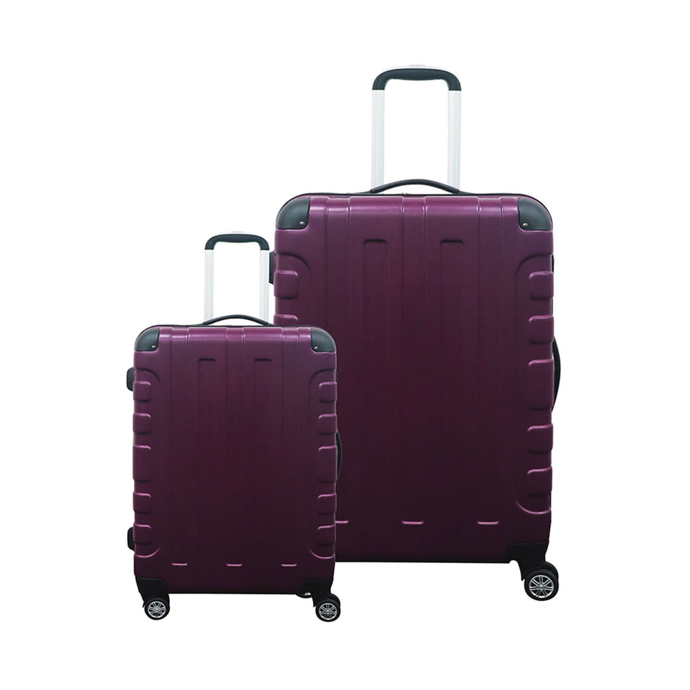 TRAVEL TIME TT-8017 20"+29" Hard Case Spinner Luggage - Expandable, TSA Lock - Purple