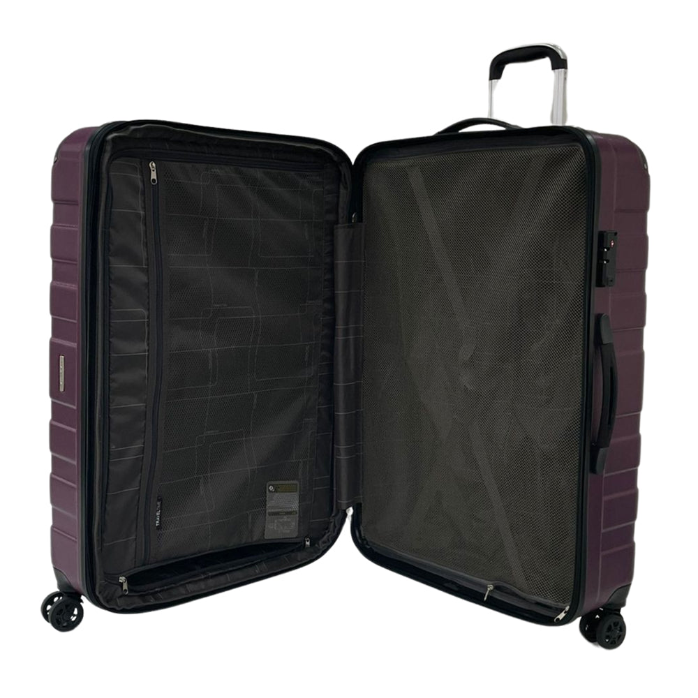 TRAVEL TIME TT-8017 20"+29" Hard Case Spinner Luggage - Expandable, TSA Lock - Purple