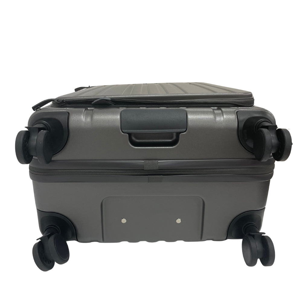 TRAVELTIME 20" + 27" Top Opening Expandable Hard Case Spinner - Dark Grey