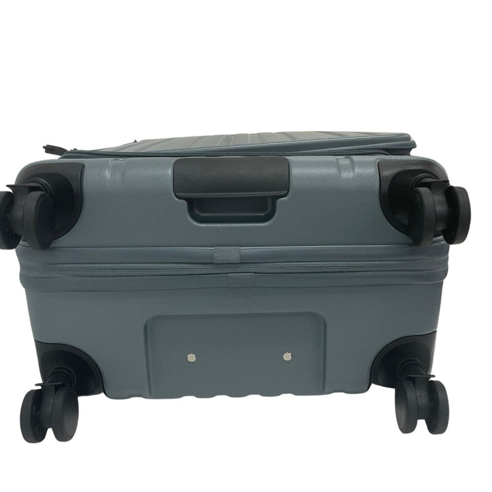 TRAVELTIME 20" + 27" Top Opening Expandable Hard Case Spinner - Stone Blue
