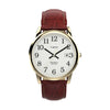 TIMEX Easy Reader® 35mm Leather Strap Watch - Brown/Gold-Tone