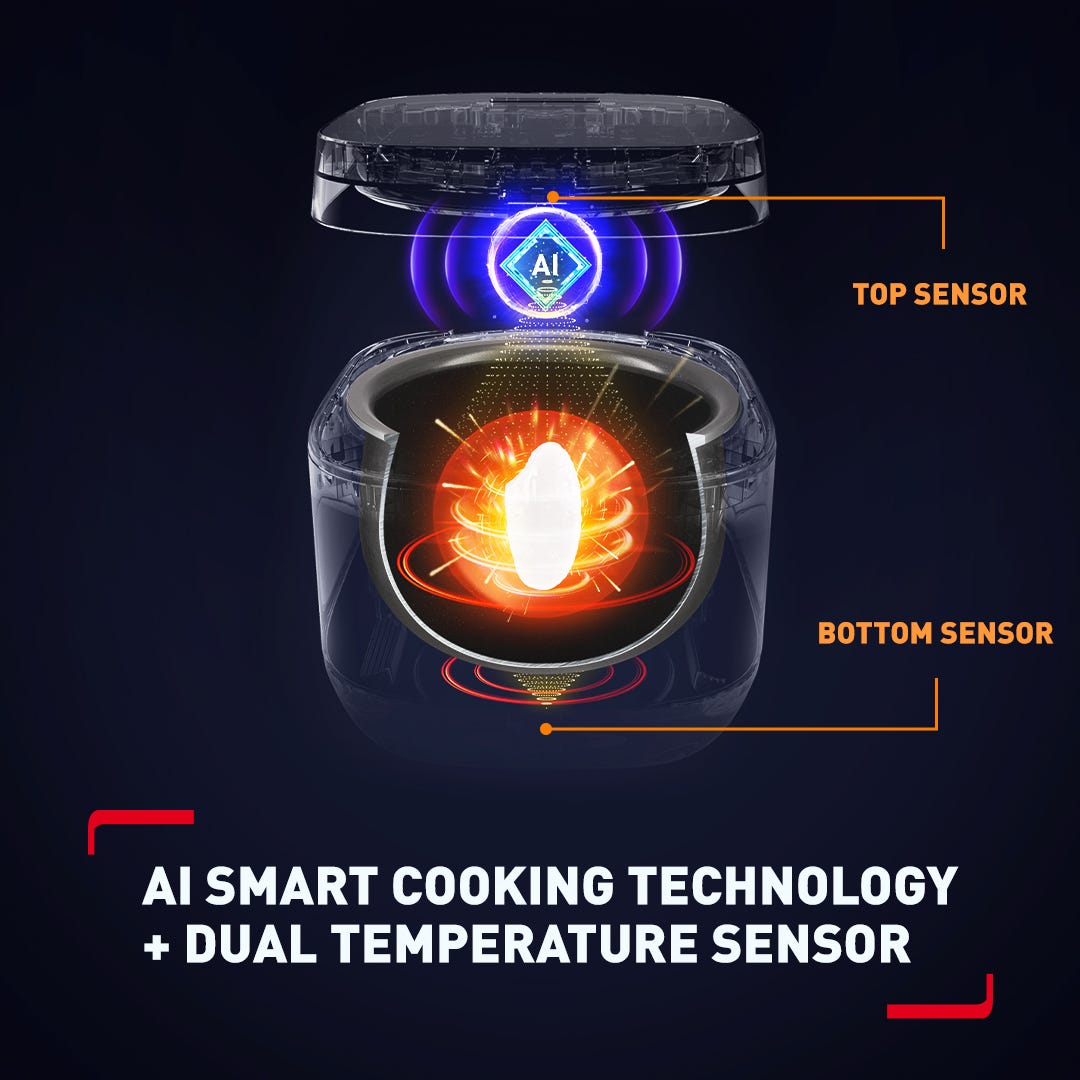 Tefal 1.8L Delirice Plus Fuzzy Logic Rice Cooker (RK776B)