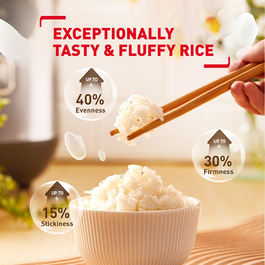 Tefal 1.8L Delirice Plus Fuzzy Logic Rice Cooker (RK776B)