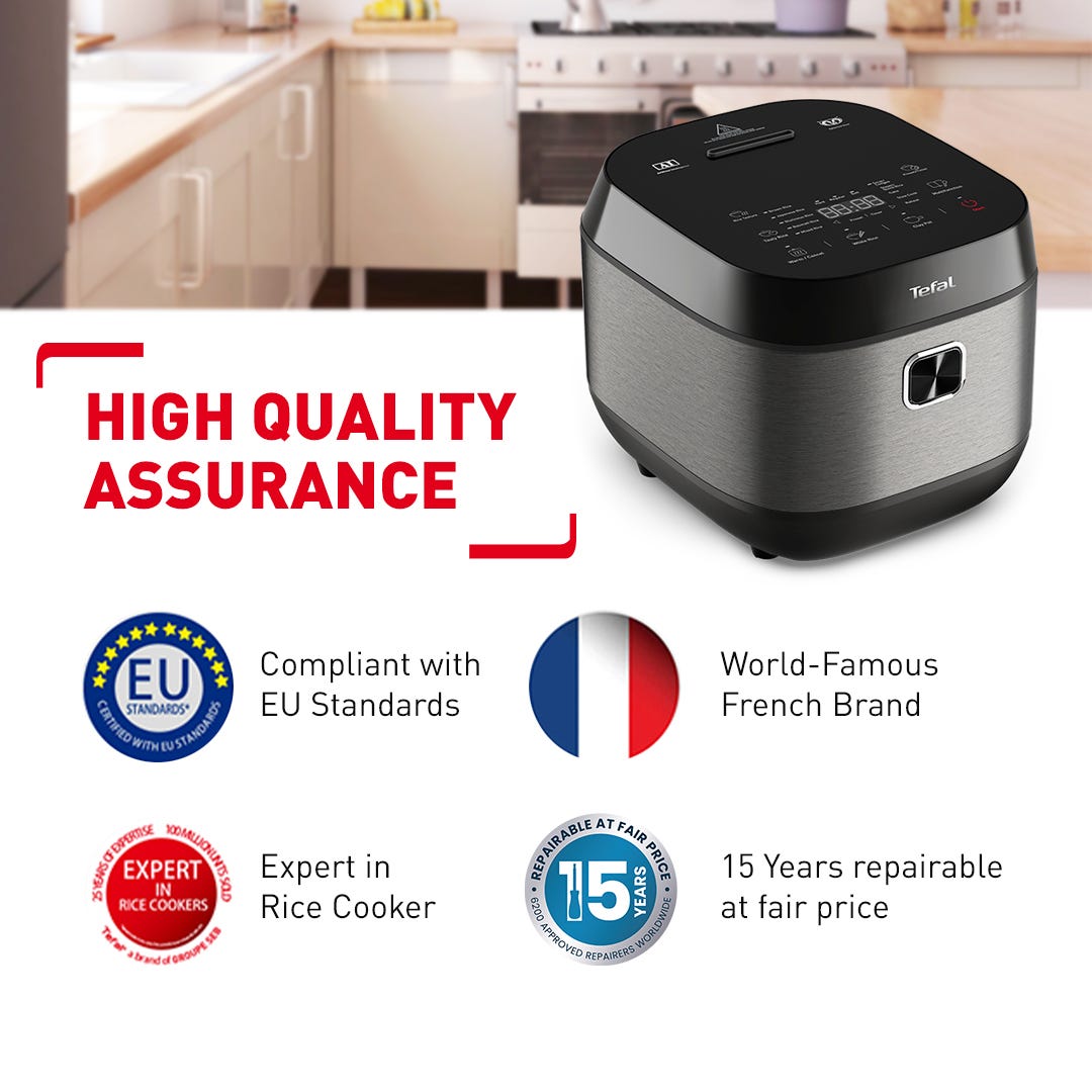Tefal 1.8L Delirice Plus Fuzzy Logic Rice Cooker (RK776B)