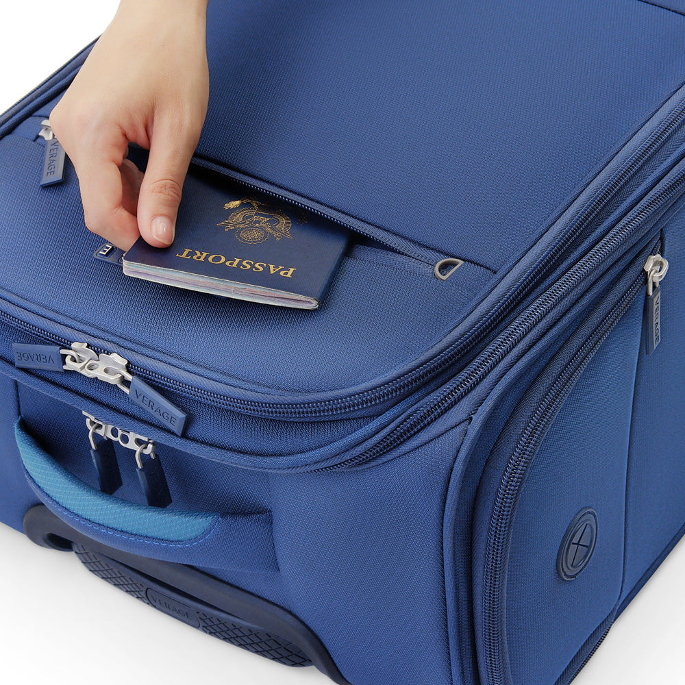 VERAGE VISIONARY GM17016-10DW 14" Laptop 4 Wheels Trolley Case - Navy