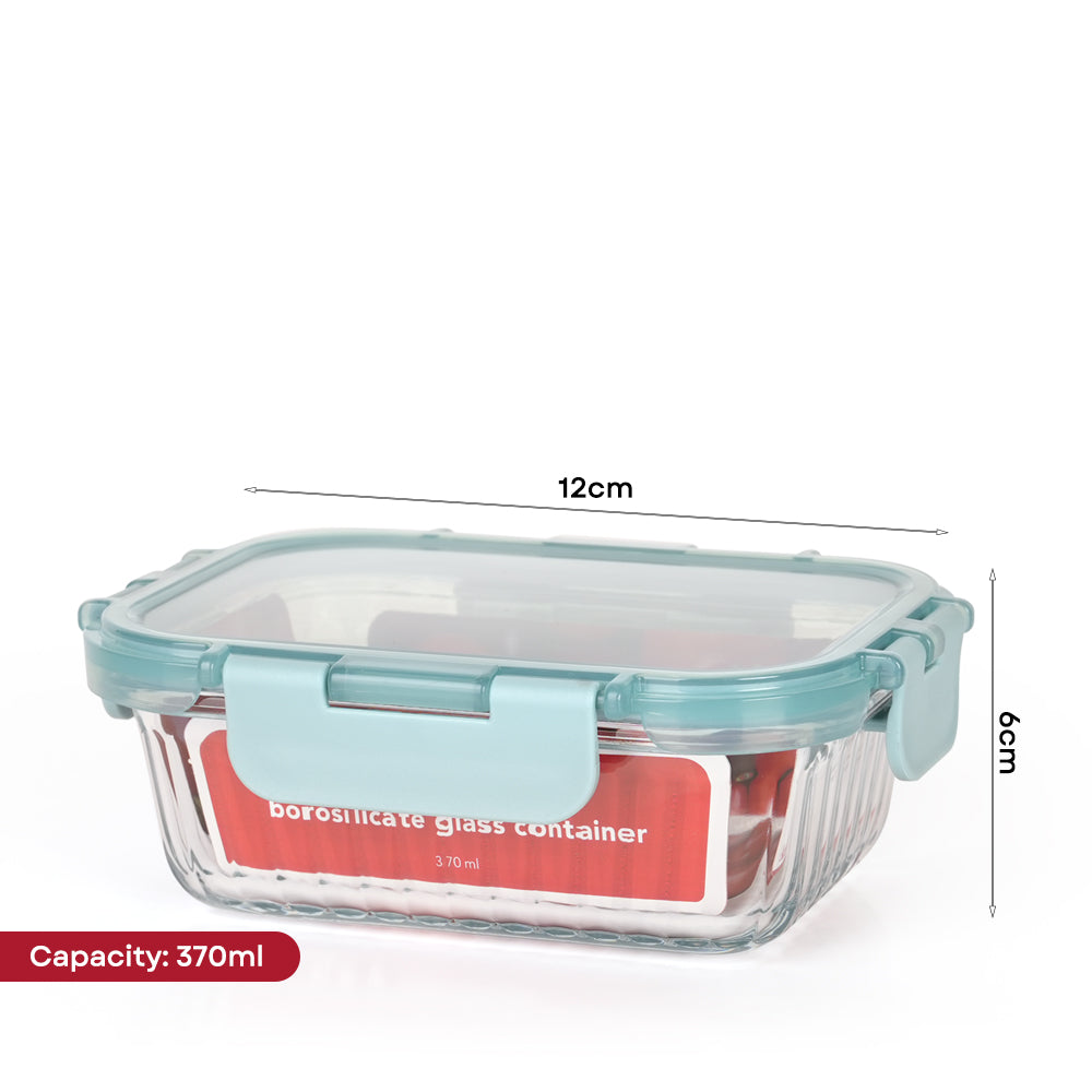 Kukeri 370ml + 640ml Borosilicate Glass Container - Stone Blue