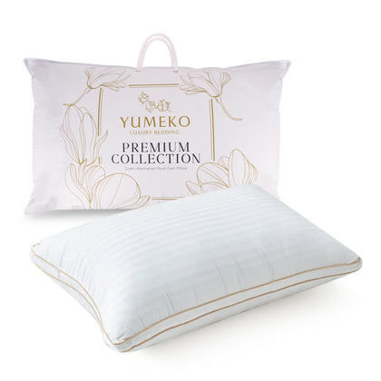 YUMEKO Premium Collection Down Alternative Plush Feel Pillow - Medium Firm / Firm