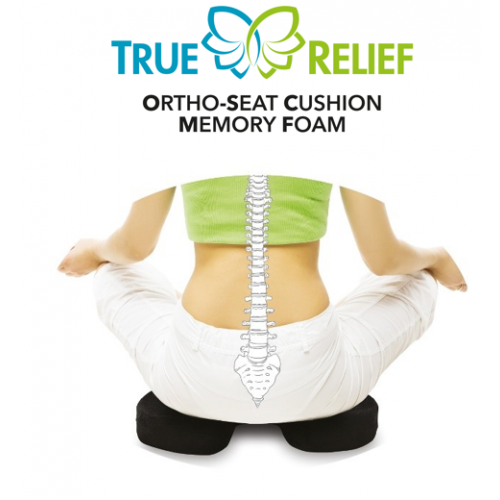 TRUE RELIEF Memory Foam Seat Cushion - Maroon