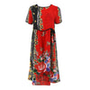 Runway Floral Print Dress - Red