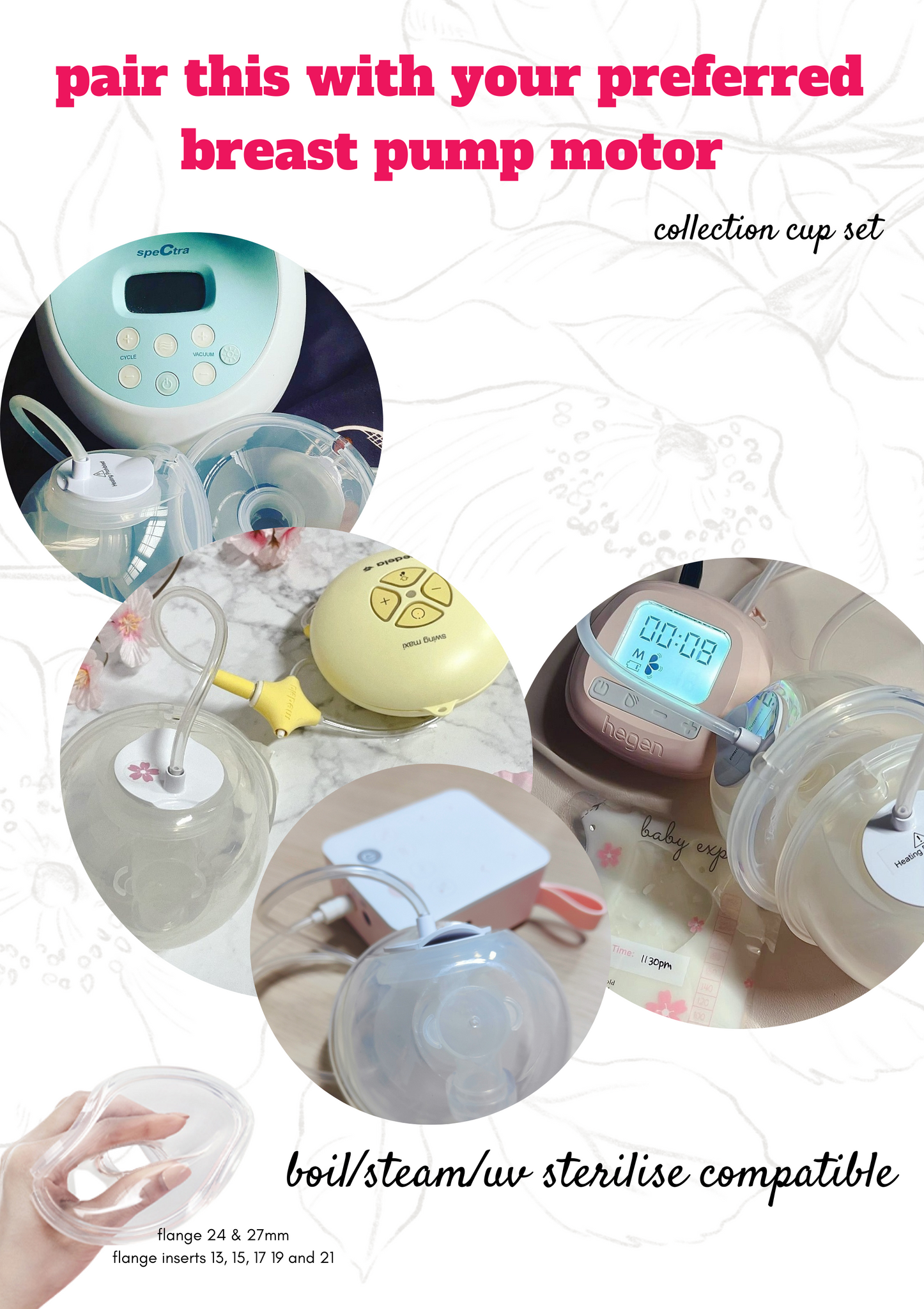 Baby Express Silicone Handsfree Cup Set - 27Mm (00527)