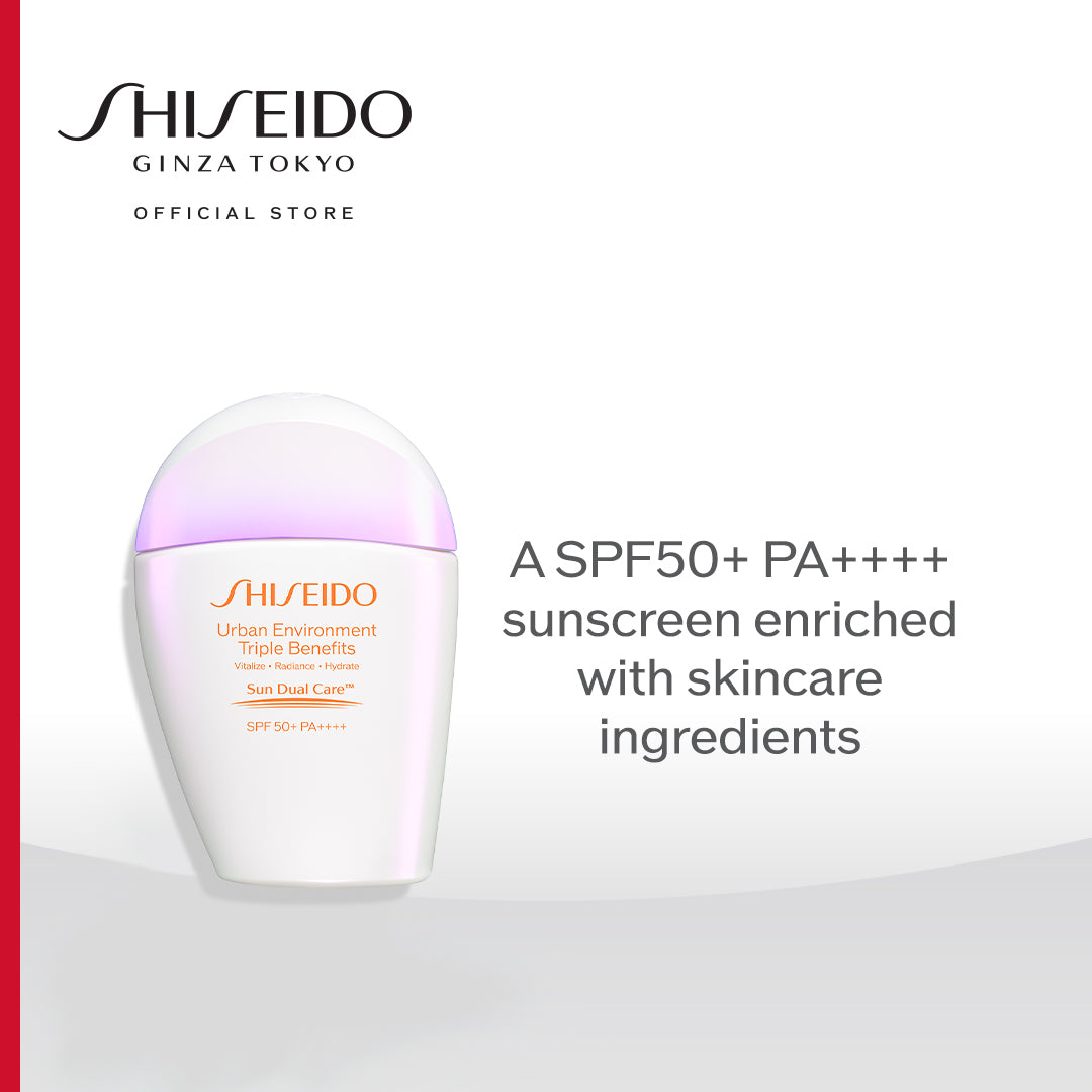 Shiseido Global Suncare Urban Environment Triple Benefits Sun Dual Care SPF50+ (30ml)